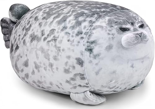 X-Large 31.5 Inch Chubby Blob Seal Plush Pillow, Soft Cute Cuddle Toy