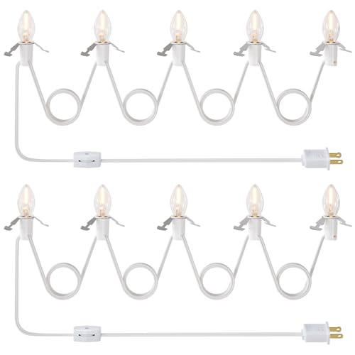 5 LED C7 Replacement Light Cord for 10.5 ft Christmas Village Houses (2-Pack) – SURAIELEC