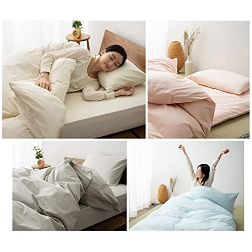 100% Cotton Zip Cover for Full Japanese Futon Mattress - White