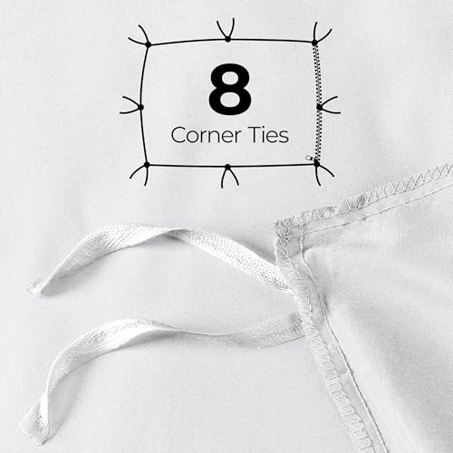 Queen Duvet Cover Set - 3-Piece Soft Microfiber Bedding with Zipper, White