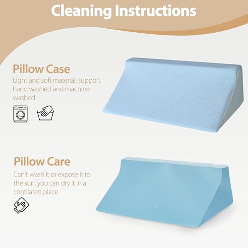 Memory Foam Wedge Pillow for Side Sleepers | Back & Leg Support