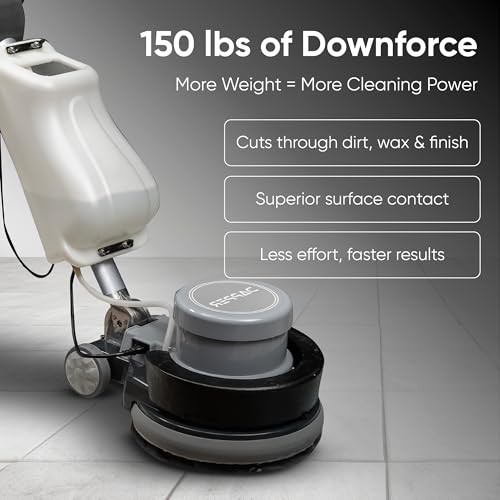 Dapper Supply 17-Inch Grey Heavy-Duty Floor Buffer Polisher Machine 1500W