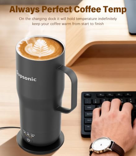 Supsonic 20oz Electric Heated Coffee Mug Space Gray with Temperature Control