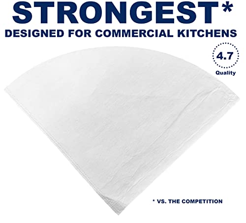 10-Inch Commercial Deep Fryer Filter Cones - 100 Pack Grease Strainers