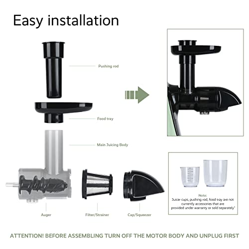 Masticating Juicer Strainer Replacement Filter - Food-Grade BPA-Free