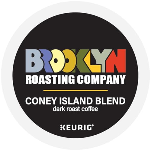 Brooklyn Roasting Company Coney Island Blend, Single Serve Keurig K-Cup Pods, Dark Roast Coffee, 10-Count Box