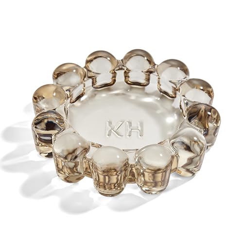 Chic Bubble Glass Candle Dish – Modern Decorative Tray for Tealights