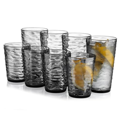8-Piece Reusable Acrylic Tumbler Set, 14oz and 20oz Shatter-Proof Cups