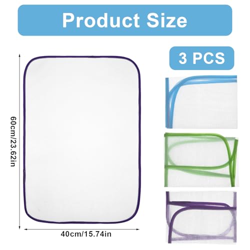 3-Piece Ironing Mesh Pressing Cloth Set - Protective Heat Shield for Fabrics