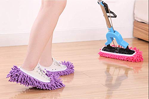 Reusable Microfiber Mop Slippers & Shoe Covers - 5 Pairs Floor Cleaning Socks