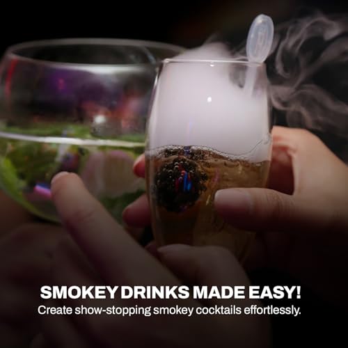 Chrome Cherry 10 Pack Icicle Cocktail Stirrer with Glowing Smokey Effect – Safe Dry Ice Compatible