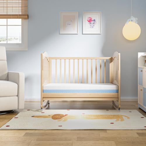38x24 Dual-Sided Mini Crib Mattress - 4 Inch Breathable Gel Memory Foam