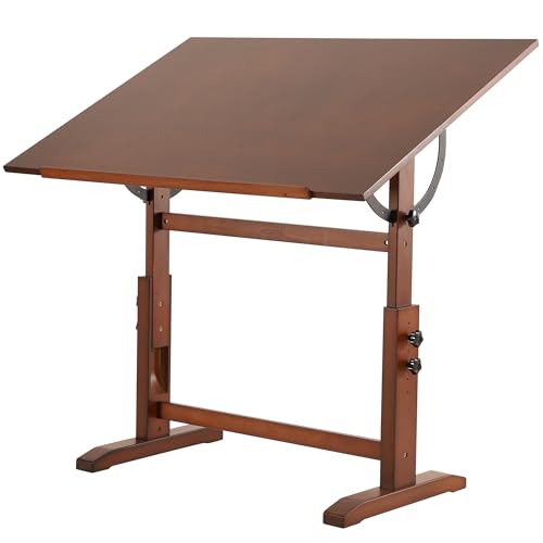 Adjustable Wooden Drafting Table 30" x 42" - Solid Pine Art & Drawing Desk