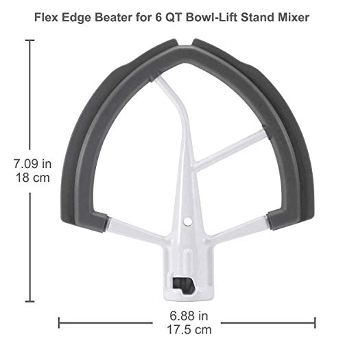 Flex Edge Beater for 6 Quart Bowl-Lift Stand Mixers, Silicone Scraper Paddle