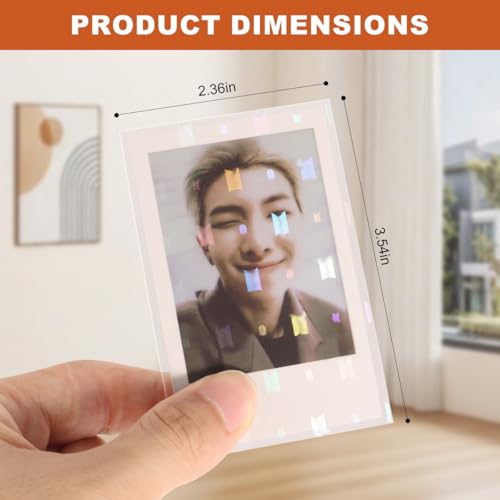 100Pcs Holographic Photocard Sleeves - 58mm x 89mm Clear Protectors