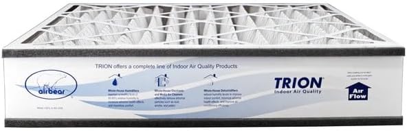 Trion Air Bear Pleated Air Filter - MERV 11, 20” x 25” x 5” | 2-Pack for Superior Air Quality