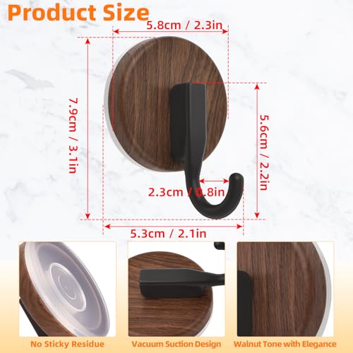 Suction Cup Wreath Hanger 2-Pack - No-Drill Hooks for Front Door & Glass