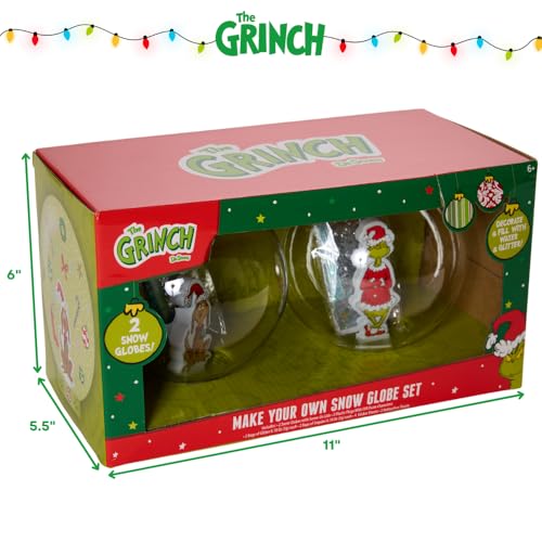 DIY Snow Globe Craft Kit for Kids - Includes 2 Globes, Glitter and Stickers