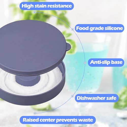Kamehame Silicone Salt Rimmer for Cocktails with Lid - Bar Garnish Tool