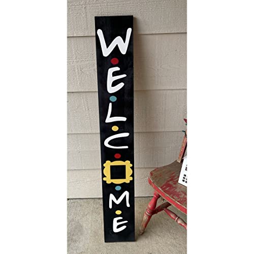Welcome Porch Wood Sign 4x16 Inch Farmhouse Front Door Hanging Decor