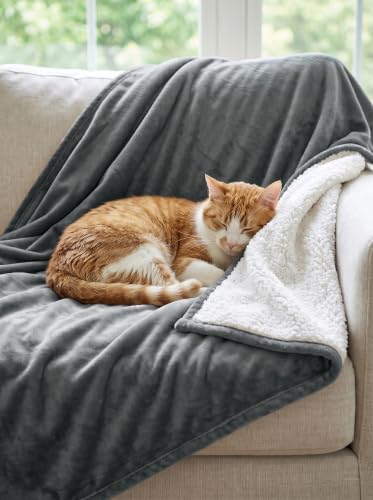 Reversible Plush Sherpa Blanket Queen Size - Soft & Warm