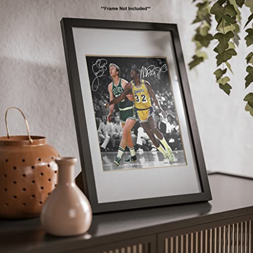 Signed Magic Johnson & Larry Bird Autographed Wall Art - 8x10 Sports Memorabilia