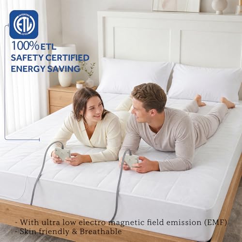 Queen Electric Mattress Pad with 10 Heat Settings - Machine Washable