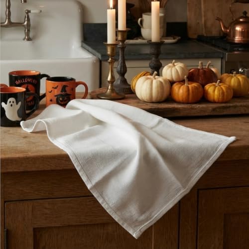 100% Cotton Flour Sack Towels 18x28 - Absorbent Kitchen Dish Towels (Pack of 3)