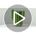 Vibrant Green Ceramic Cactus Utensil Holder - Southwestern Kitchen Organizer