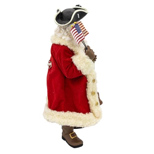 11-Inch Patriotic Musical Santa Figurine - 250th Anniversary Tabletop Decor