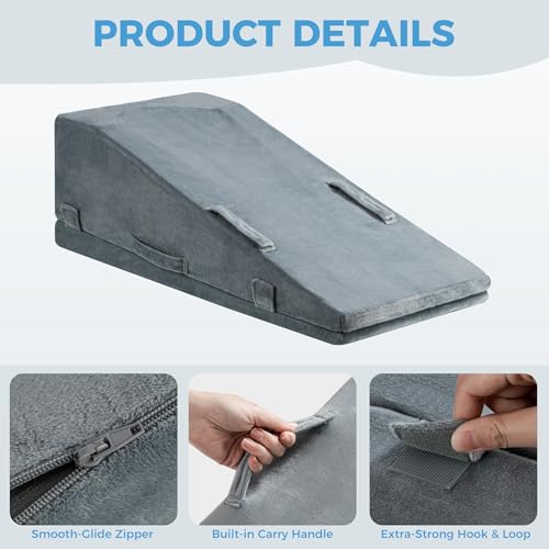 Adjustable Leg Elevation Pillow for Joint Pain Relief - Ergonomic Wedge