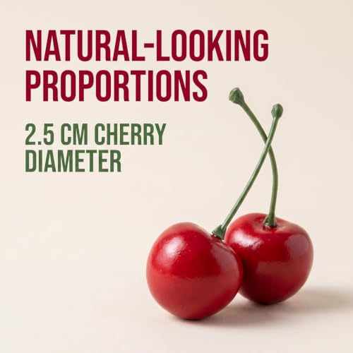 20 Pcs Realistic Red Artificial Cherries for Home Decor