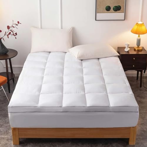 DROVAN Queen Mattress Topper - Extra Thick Cooling Pillow Top Mattress Pad
