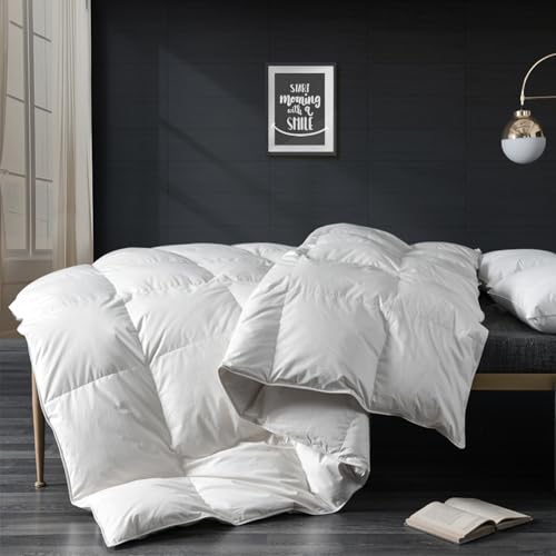 APSMILE King All Season Down Comforter - 100% Organic Cotton Duvet Insert