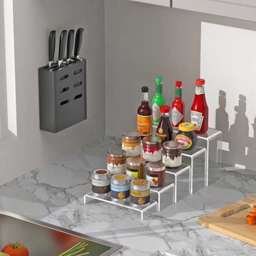 10-Piece Clear Acrylic Display Risers, Tiered Shelf Organizer for Decor