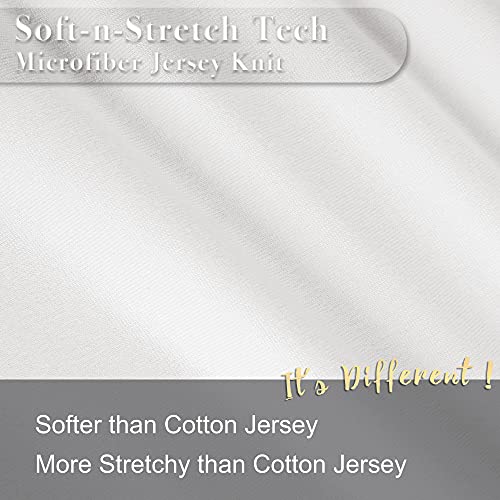 Jersey Knit Pillowcases 2-Pack - Ultra Soft Microfiber Standard Queen White