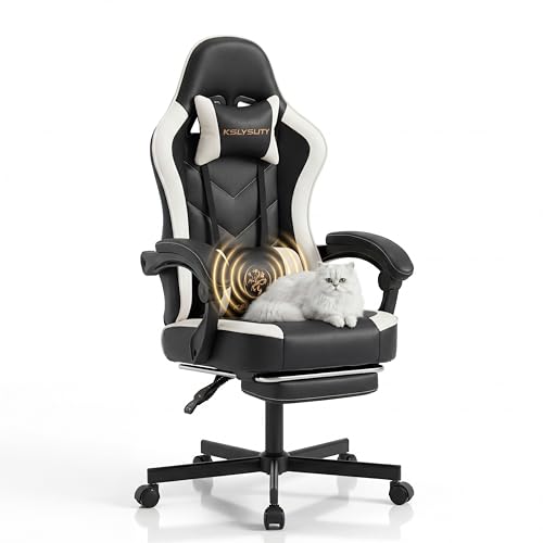 Ergonomic High Back Gaming Chair with Footrest & USB Massage Support