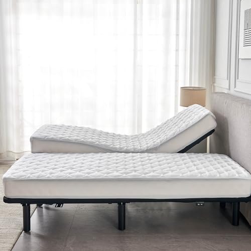 Waterproof Split King Mattress Protector Pad for Adjustable Beds, 2-Pack