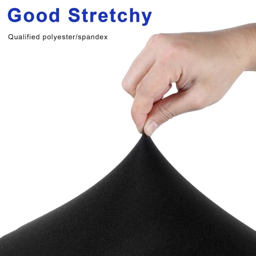 Round Bar Stool Covers - 2 Pcs Black High Elastic Slipcovers for 11-14 in Stools