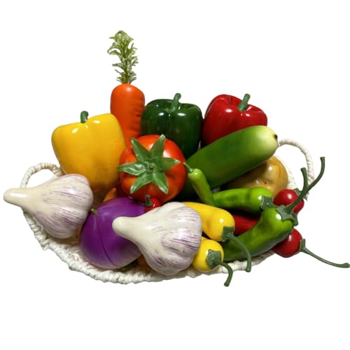 22pcs Realistic Artificial Vegetable Set for Home Kitchen Decor