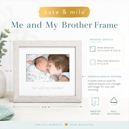 Rustic Me & My Brother Sibling Picture Frame - 4x6 Keepsake Display