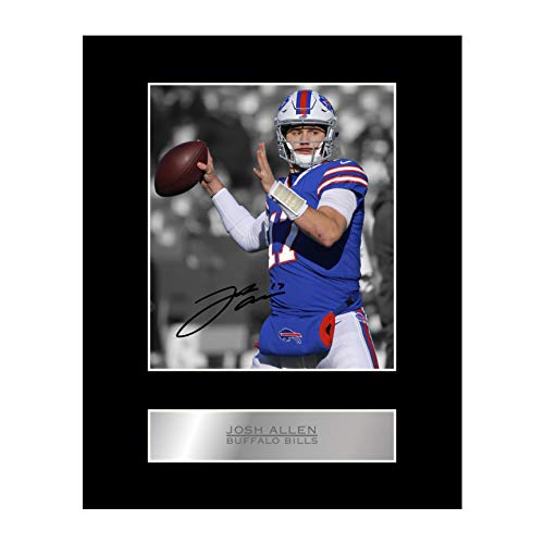 Josh Allen Mounted Photo Display 10x8 Inch with Printed Autograph