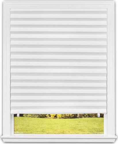 Light Filtering Pleated Paper Shade, White, 36" x 72", 6 Pack