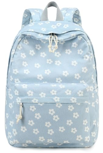 Corduroy Laptop Backpack for Teen Girls & Women - School Travel Daypack