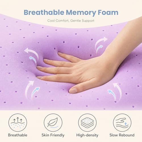 Cooling Gel Memory Foam Mattress Topper - 2 Inch Full Size