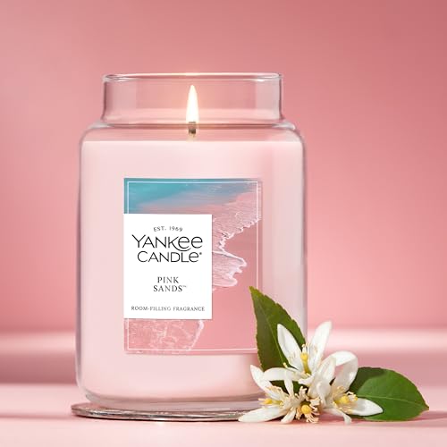 Pink Sands Scented Candle - 22 oz Large Glass Jar with 150 Hour Burn Time