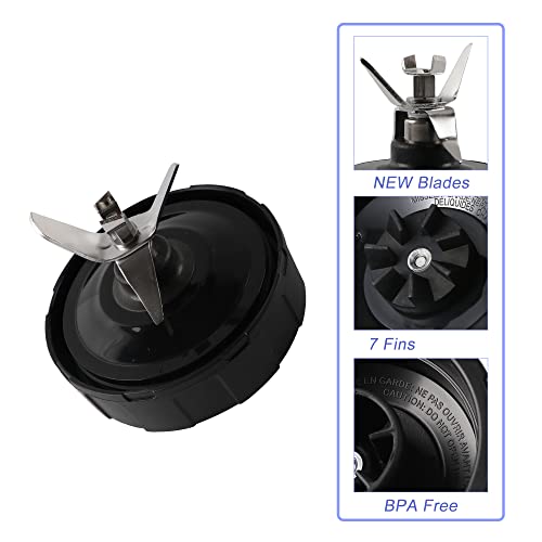 7-Fin Extractor Blender Blade Assembly for Auto iQ 4-Inch Diameter Cups
