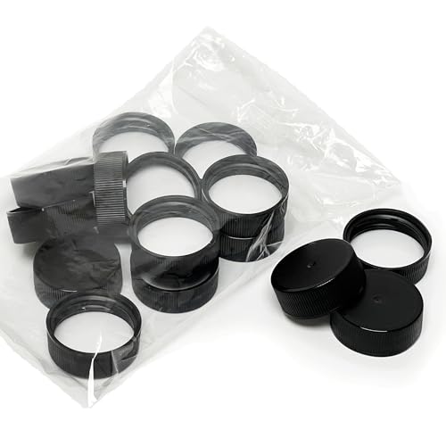 12 Oz Clear Glass Woozy Bottles with Black Screw Caps, 12-Pack