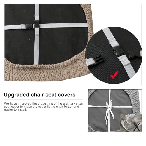 Dining Chair Seat Covers Set of 4 - Soft Washable Stretch Slipcovers