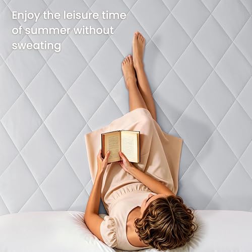 Cooling Comforter Twin Size - Lightweight Breathable Cold Blanket